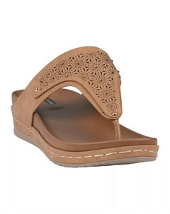 Женские сандалии Tani Thong на клиновидной подошве, коричневый/бежевый Gc shoes