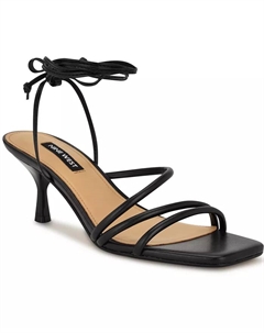 Женские босоножки Hendy Strappy Lace Up Dress Sandals, черный Nine west