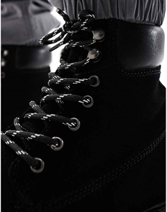 Черные замшевые рабочие ботинки на шнуровке DESIGN Asos