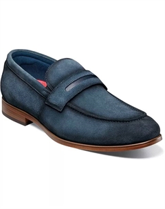 Мужские мокасины Burke Moc Toe Saddle Slip On, синий Stacy adams