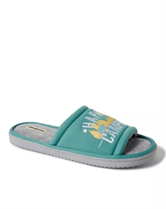 Мужские домашние тапочки Lennox Happy Camper вязаные для душа, зеленый Dearfoams