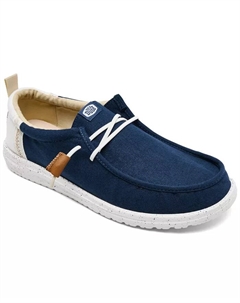 Мужские мокасины Wally Craft из льна для повседневной носки от Finish Line, синий Hey dude