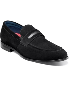 Мужские мокасины Burke Moc Toe Saddle Slip On, черный Stacy adams