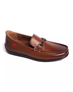Эллиот Роуд Кожаные Лоферы с Пряжкой и Технологией Hands-Free Slip On, коричневый Marc joseph new york