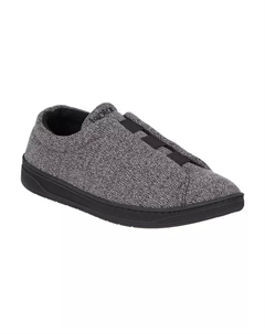 Мужские вязаные тапочки Brady с закрытой пяткой, меланжевые, черный Isotoner