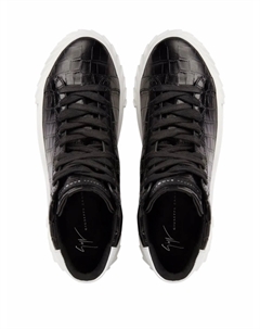 Кеды Blabber с тиснением под кожу крокодила, черный Giuseppe zanotti