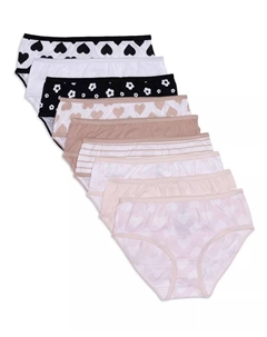 Трусики Little & Big Girls Graphic Basics, 9 штук, коричневый/бежевый Maidenform