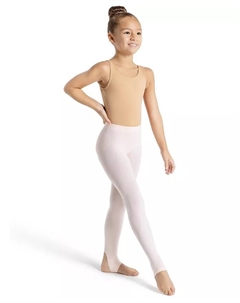 Ультрамягкие колготки для девочек с поясом и штрипками, серый Capezio