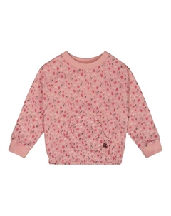 Детский френч-терри свитшот с принтом для девочек - подростковый размер, розовый Deux par deux