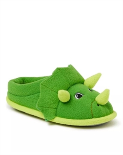 Детские домашние тапочки-кроксы Peyton Animal Slip-On, зеленый Dearfoams