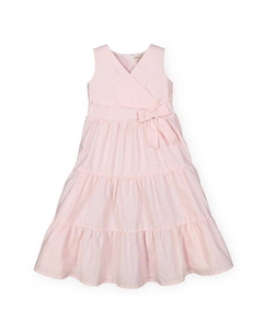Детское платье с запахом и ярусами - для малышек и девочек постарше, розовый Hope & henry