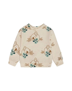 Детская толстовка из френч-терри с принтом для девочек - Baby, белый Deux par deux