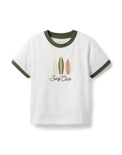 Футболка с принтом "Surf Club" для мальчиков - малыши, дети, белый Janie and jack