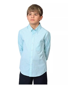 Рубашка с длинным рукавом Big Boys Signature Gingham, зеленый Tailorbyrd