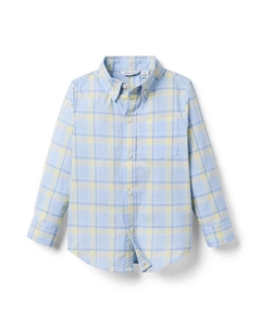 Мальчиковая рубашка в клетку - для малышей и детей постарше, синий Janie and jack