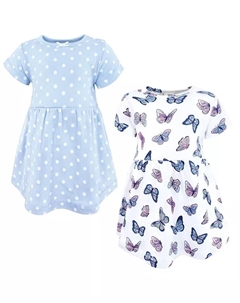 Платье для девочек Hudson из хлопка, синие с бабочками, синий Hudson baby