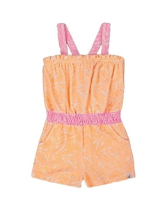 Детский комбинезон из махровой ткани с принтом для девочек - подростковый размер, оранжевый Deux par deux