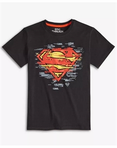 Футболка с принтом "Супермен" для мальчиков Little & Big, черный Epic threads