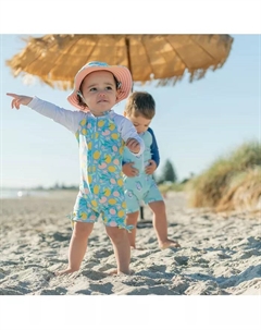 Детский летний комбинезон с длинными рукавами Baby Girls Lemon Drops LS Sunsuit, синий Snapper rock