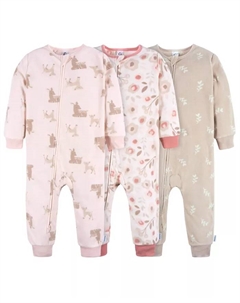 Флисовая пижама без ножек для девочек, 3 шт. в упаковке, розовый Gerber