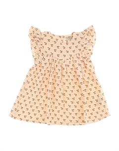 Платье с оборками и принтом, нейтральный Konges slojd