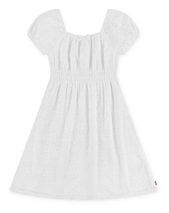 Платье с коротким рукавом и вышивкой Big Girls Eyelet, розовый Levi's®