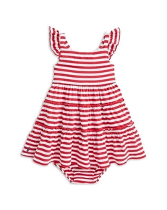 Платье и шортики для девочки из хлопкового джерси в полоску - Baby, мультиколор Ralph lauren