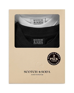 Футболка с круглым вырезом для мальчиков, набор из 2 штук - для малышей и детей постарше, черный Scotch&soda