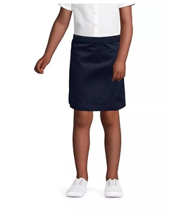 Шорты-юбка Chino Above Knee для девочек Big Girls Blend, синий Lands' end