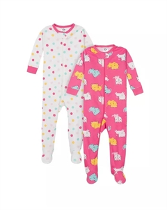 Детская пижама с ножками, 2 шт., уютная, хлопковая, Love, 0-3 месяца, розовый Gerber