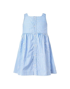 Детское платье с полосками и застежкой на пуговицах - для малышей и детей постарше, синий Rachel riley