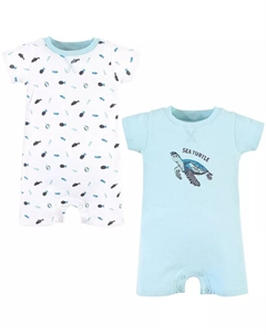 Органические хлопковые комбинезоны для девочек, 3 шт, синий Touched by nature