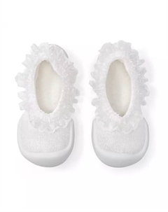 Первые пинетки-носочки для малышей - Snow Lace, белый Komuello