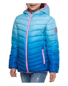 Детская легкая куртка-пуховик с реверсивным дизайном для девочек, розовый Rokka&rolla