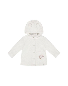Детская стёганая куртка с капюшоном - Baby, белый Deux par deux