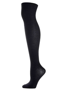 Девчачьи форменные носки до колена из плоской вязки, хлопок с добавками, серый Memoi