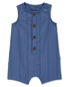 Детский хлопковый комбинезон на пуговицах для мальчиков, синий Carter`s