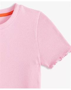 Платье с ребристой отделкой и рюшами для девочек Little & Big Girls, розовый Epic threads