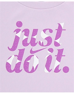 Детский комплект для девочек: футболка с логотипом Just Do It и шорты, 2 предмета, фиолетовый Nike