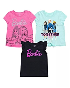 Футболки для девочек, 3 шт. в наборе, мультиколор Barbie