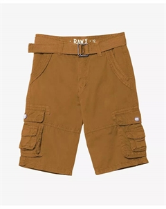 Детские карго-шорты с поясом из твила, коричневый/бежевый Xray