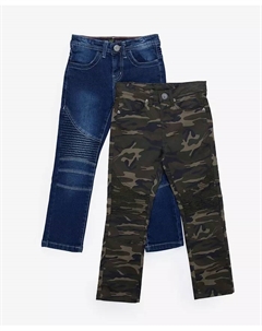 Джинсы для мальчиков 4-7 лет с эластичной тканью - набор из 2 шт, синий Xray