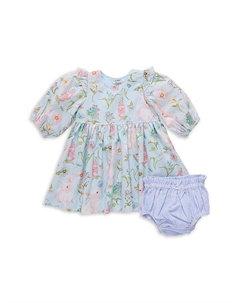 Детский комплект "Brooke Botanical Bunnies" - платье для девочек, синий Pink chicken
