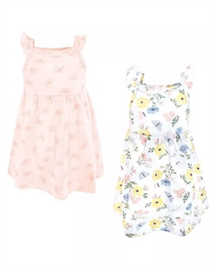 Платье для девочек Hudson из хлопка, с мягким цветочным принтом "бабочки", желтый Hudson baby