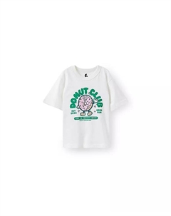 Детская футболка с принтом Little/Big Poppy оверсайз, белый Cotton:on