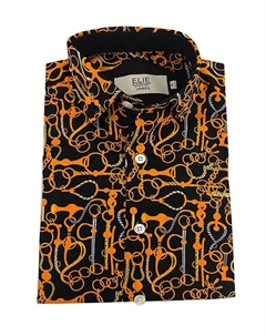 Черная геометрическая рубашка приталенного кроя Big Boys, черный Elie balleh