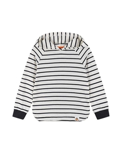 Белая полосатая вязаная толстовка с капюшоном - для малышей, мультиколор Andy & evan