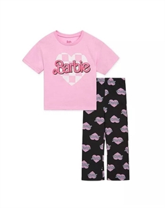 Детский комплект: футболка и леггинсы для девочек, розовый Barbie