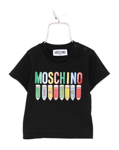 Футболка с принтом карандаша, черный Moschino kids
