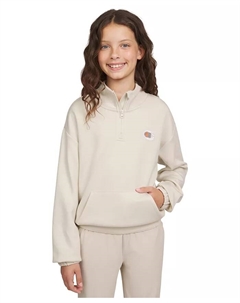 Свитшот с логотипом Big Girls на молнии до четверти, коричневый/бежевый Champion